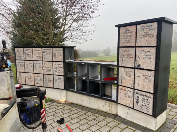 2. Bauabschnit der Erweiterung der Urnengrabanlage in Dischingen